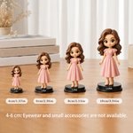 Personalised 3D Chibi Photo Figurine Ornament with Wooden Base and Text Desk Decor Birthday Party Anniversary Gift for Friends Family
