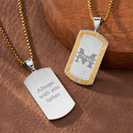 Personalized Initial Dog Tag Necklace with Engraved Name and Text Daily Wear Anniversary Birthday Gift for Men