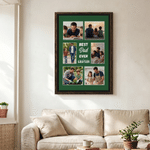 Personalized Best Dad Ever 6 Family Photos Large Canvas Prints with Name and Nickname Home Decor Ship from USA Father's Day Birthday Gift for Family