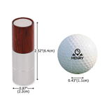 Personlig golfinspirerad monogramstämpel för golfbollar med namninitialer och plåtask – en perfekt födelsedagspresent för golfentusiaster inför en golfklubbens matchdag