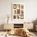 Personalised Paw Print 1-6 Pet Photos Canvas Prints with Name Home Decor Ship from USA Memorial Pet Party Birthday Gift for Pet Owners