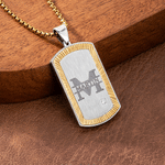 Personalized Initial Dog Tag Necklace with Engraved Name and Text Daily Wear Anniversary Birthday Gift for Men