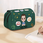 Personalized Im Kind Im Brave Large Capacity Pencil Case with Name Back to School Birthday Gift for Kid Student
