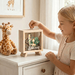 Personalised Cartoon Animal Pattern Wooden Money Box with Name Back to School Children's Day Birthday Gift for Boys Girls