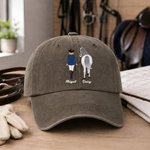 Personalised Cartoon Character Horse Back View Baseball Cap with Name Daily Wear Birthday Gift for Friends Horse Lovers