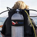 Personalized Embroidered Sea Turtle Water-Resistant Dive Tank Strap with Name Diving Expeditions Accessory Training Gift for Divers Scuba