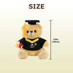 Personalized Cute Graduation Teddy Bear Plush Toy with Sash Name Year and School Logo Graduation Gift for Graduates