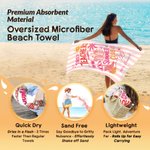 Personalized Tired Teachers Oversized Quick Dry Beach Towel with Text Beach Pool Party Summer Vacation Birthday Gift for Teacher Friends