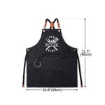 Personalized BBQ King Canvas Apron with Name and Pocket Kitchen Accessory Father's Day Birthday Anniversary Gift for Dad Husband Cooking Lover