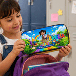 Personalized Cartoon Photo Castle Pencil Case with Name School Supply Back to School Gift for Boys Girls