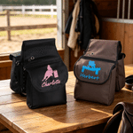 Personalized Equestrian Pattern Saddle Bag with Name Horse Training Use Birthday Anniversary Gift for Horse Owners Horse  Riders