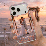 Personalised Love Memories Photo Phone Case for iPhone with Name and Year Daily Use Birthday Anniversary Gift for Couples