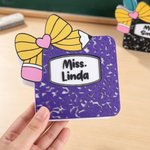 Personalised 3D-Printed Book Bow Pen Holder Desk Organiser with Text Back to School Teacher's Day Gift for Teacher