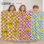 Personalized Playful emoji Checkerboard Soft Throw Blanket with Name Daily Use Birthday Christmas Gift for Family Girls Kids | Callie × emoji ™