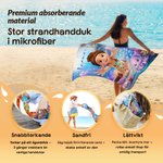 Personlig stor strandhandduk i mikrofiber med namn dykarmotiv i 3D illusion perfekt badlakan för hela familjen
