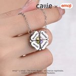 Collar magnético de emoji personalizado con piedra de nacimiento y nombres regalo de Día de la Madre para mamá y abuela | Callie × emoji ™