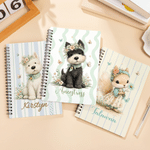 Personalized Cute Animal A5 Spiral Notebook with Name Anniversary Birthday Back to School Gift for Students Office Workers