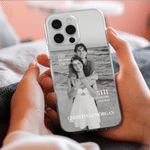 Personalised Love Memories Photo Phone Case for iPhone with Name and Year Daily Use Birthday Anniversary Gift for Couples