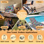 Personalised Smile Grin emoji Soft Quick Dry Beach Towel with Name Summer Vacation Party Beach Travel Gift for Family Kids Friends | Callie × emoji ™
