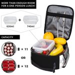 Personalized Sports Theme Word Cloud Insulated Lunch Bag with Name and Initial Back to School Birthday Gift for Boys Kids Sports Fans