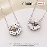 Collar magnético de emoji personalizado con piedra de nacimiento y nombres regalo de Día de la Madre para mamá y abuela | Callie × emoji ™