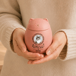Personalised Always Loved Pet Photo Cat Shaped Ceramic Pet Cremation Urn with Name and Year Bereavement Memorial Gift for Cat Lovers