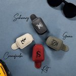 Personalisierter PU-Leder Multifunktionaler Monogramm Auto Magnetischer Clip Sonnenbrillenhalter Alltäglich Geburtstag Geschenk für Autobesitzer