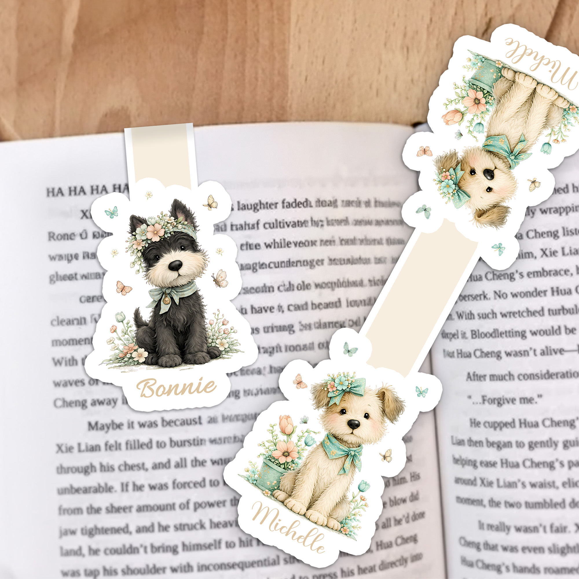 Individuell gestalteter, niedlicher Lesezeichen-Clip mit Tiermotiv und Namen – Leseecke, Geschenk zum Schulanfang oder Geburtstag für kleine Bücherwürmer