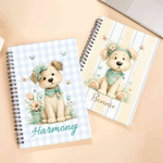 Personalized Cute Animal A5 Spiral Notebook with Name Anniversary Birthday Back to School Gift for Students Office Workers