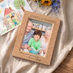 Personalized Minimalist Photo Title Frame with Engraved Name and Text Home Decor Birthday Grandparent's Day Gift for Grandparents