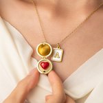 Personalised Openable Surprise Egg Design Necklace with Initial Charm Dainty Jewellery Birthday Anniversary Gift for Her