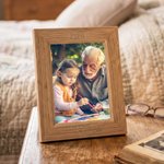 Personalized Minimalist Photo Title Frame with Engraved Name and Text Home Decor Birthday Grandparent's Day Gift for Grandparents