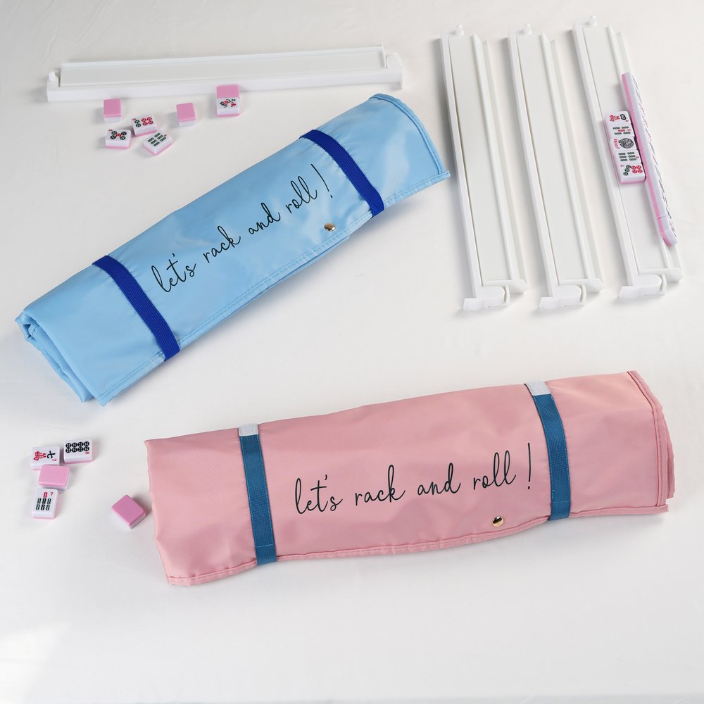 Personalized Let's Rack and Roll Mahjong Rack Carrying Case Durable Storage Bag with Name Game Night Birthday Gift for Mahjong Lovers 3