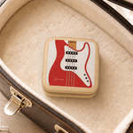 Personalised Multicolour Guitar Pattern PU Leather Guitar Pick Storage Box with Name and Zipper Music Accessories Birthday Gift for Guitarist