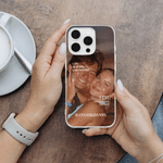Personalised Love Memories Photo Phone Case for iPhone with Name and Year Daily Use Birthday Anniversary Gift for Couples