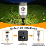 Personalisiertes Solar Grablicht mit Trauerspruch und Foto | mit Namen und Datum | Garten | Friedhof | Erinnerung Geschenk für Hinterbliebene