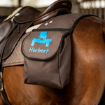 Personalized Equestrian Pattern Saddle Bag with Name Horse Training Use Birthday Anniversary Gift for Horse Owners Horse  Riders