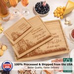 Personalized 10 Years Down And I Still Wood Marry You Name FSC Bamboo Charcuterie Cutting Board Ship from USA Housewarming Gift for Family