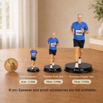 Personalized 3D Marathon Runner Photo Figurine Ornament with Wooden Base and Text  Desk Decoration Birthday Gift for Running Lovers