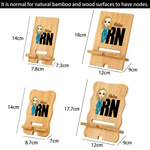 Support de téléphone en bois personnalisé « Docteur / Infirmière » avec illustration de bande dessinée et prénom – Cadeau de remerciement pour la Semaine des infirmières, destiné aux médecins, infirmi