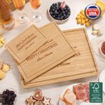 Personalized FSC Bamboo Engraved Charcuterie Cutting Board with Text Juice Groove Ship from USA Wedding Housewarming Gift for Family