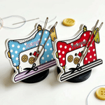 Personalised Sewing Machine Needle Minder with Magnet and Name Knitted Accessory Daily Use Birthday Gift for Knitting Lover Sewing Lover Woman