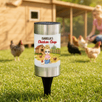 Personalized Cartoon Character Chicken Duck Coop Farm Solar Garden Light with Name Outdoor Decor Birthday Gift for Family Farmer Breeder
