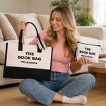 Personalized Stylish Teacher Theme Title Large Tote Bag Portable Makeup Bag with Text Birthday Teacher's Day Gift for Women Teachers