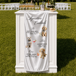 Personalized Signature Cocktails Pet Photo Silk Banner with Title and Cocktail Formula Wedding Party Gift for Couples Newlyweds