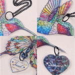 Ornamento in acrilico personalizzato “In Loving Memory” con colibrì, farfalla e decorazioni scintillanti, con nome e anno – Oggetto decorativo per la casa, regalo commemorativo per familiari e amici 5