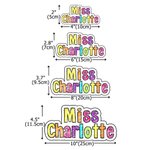 Personalized Multicolour Teacher Name Whiteboard Magnet School Classroom Supplies Back to School Gift for Teacher