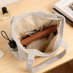 Personalised Rainbow Floral Teacher Themed Corduroy Tote Bag with Text Daily Use Teacher's Day Gift for Teachers Educators
