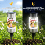 Personalized Cartoon Character Chicken Duck Coop Farm Solar Garden Light with Name Outdoor Decor Birthday Gift for Family Farmer Breeder