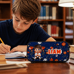 Personalised Cartoon Character Colourful Pencil Case with Name Daily Use Back to School Birthday Gift for Girls Boys Kids